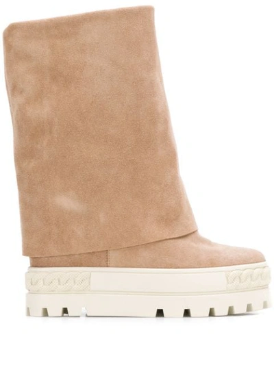 Shop Casadei Renna Boots In Neutrals