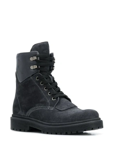 Shop Moncler Patty Ankle Boots In Blue