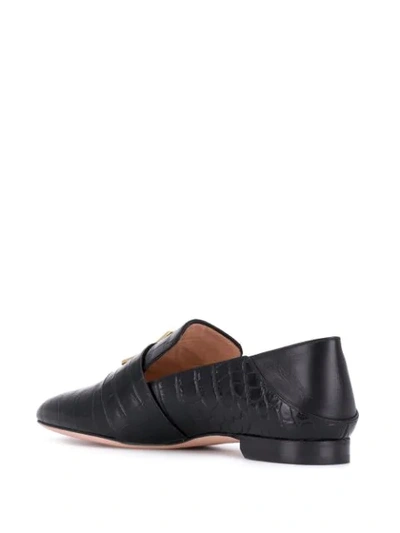 BALLY EMBOSSED JANELLE LOAFERS - 黑色