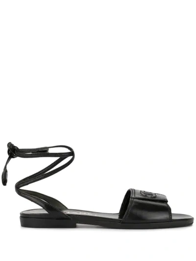 Pre-owned Chanel Sandals Shoes In Black