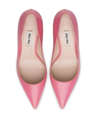 Shop Miu Miu Suede Pumps In Pink