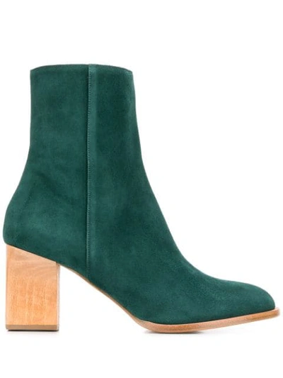 Shop Christian Wijnants Suede Ankle Boots In Green