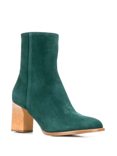 Shop Christian Wijnants Suede Ankle Boots In Green