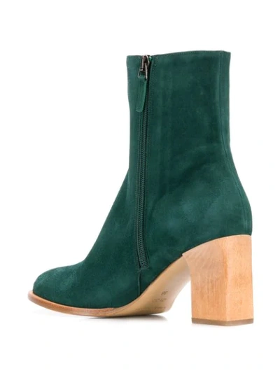 Shop Christian Wijnants Suede Ankle Boots In Green