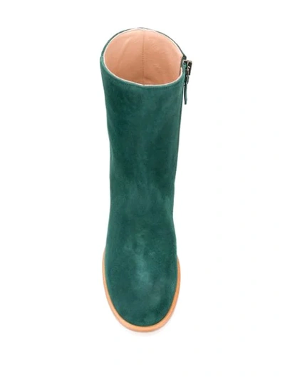 Shop Christian Wijnants Suede Ankle Boots In Green