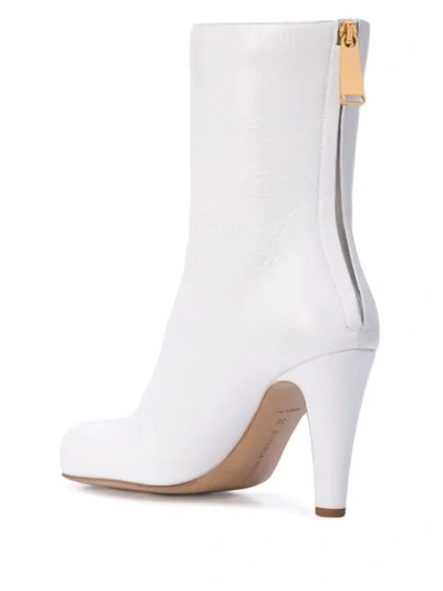 Shop Bottega Veneta Bloc Boots In White