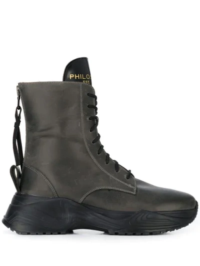 Shop Philosophy Di Lorenzo Serafini Lace-up Ankle Boots In Black