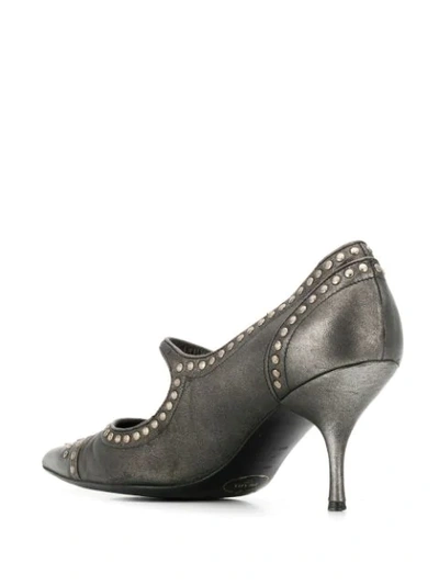 Pre-owned Prada 2000's Studded Pumps In Grey