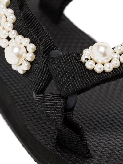 Shop Arizona Love Pearl-embellished Sandals In Black