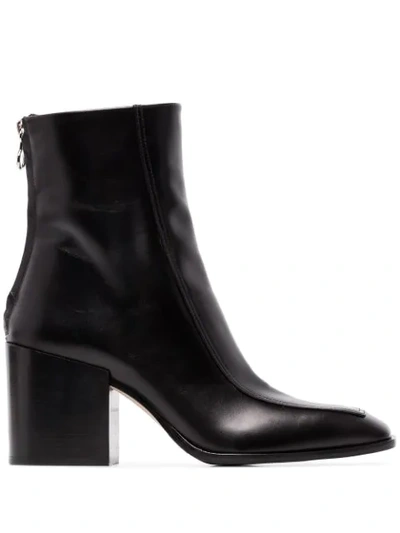 Shop Aeyde Lidia 80mm Leather Ankle Boots In Black