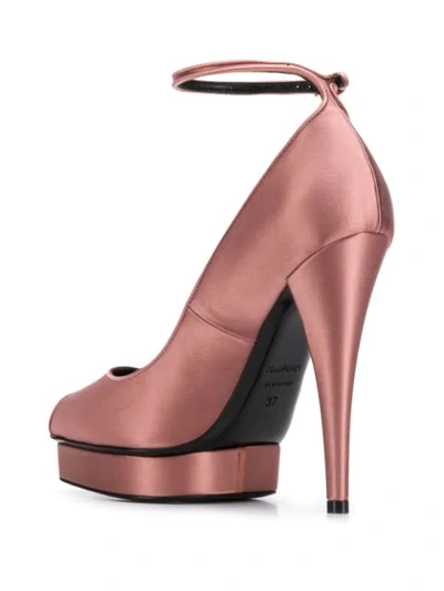 Shop Tom Ford Platform 130mm Peep Toe Pumps In Pink