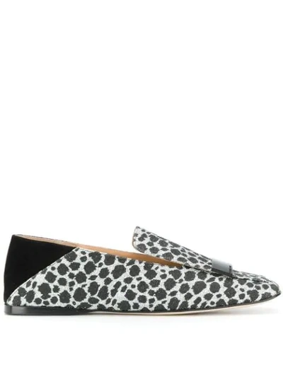 Shop Sergio Rossi Sr1 Leopard Print Loafers - Silver