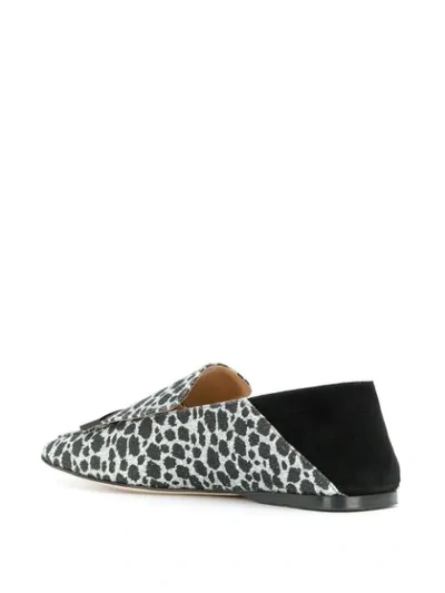 Shop Sergio Rossi Sr1 Leopard Print Loafers - Silver