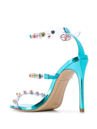 Shop Sophia Webster Crystal-embellished Sandals In Blue