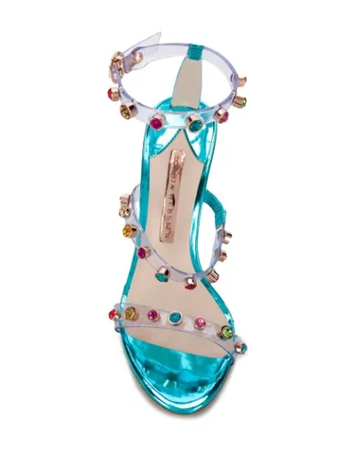 Shop Sophia Webster Crystal-embellished Sandals In Blue