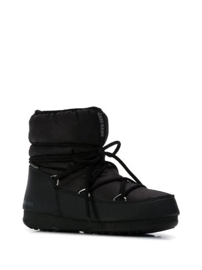 Moon Boot Shell And Faux Leather Snow Boots In Black