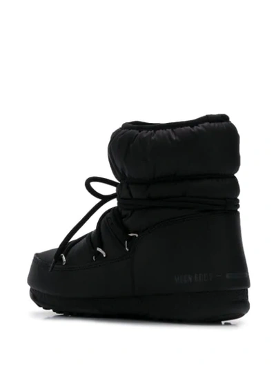 Moon Boot Shell And Faux Leather Snow Boots In Black