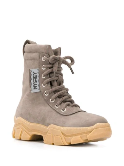 Shop Greymer Ankle Lace-up Boots In Grey