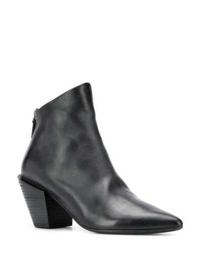 Shop Marsèll Asymmetric Pointed Toe Boots In Black