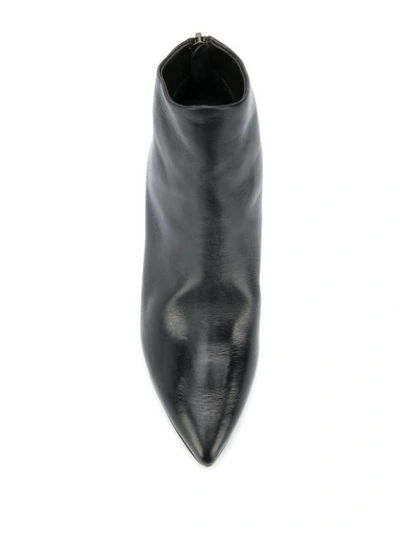 Shop Marsèll Asymmetric Pointed Toe Boots In Black