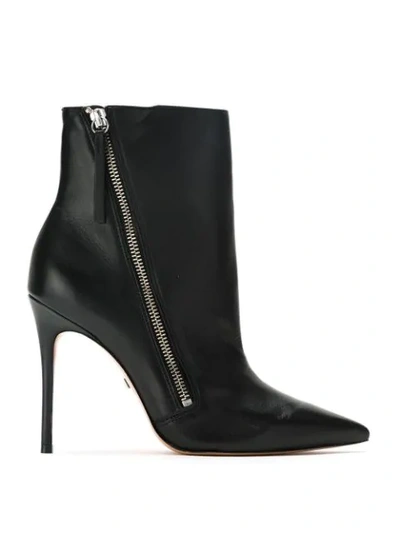 Shop Schutz Pointed Zipped Booties In Black