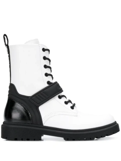 Shop Moncler Calypso Boots In White