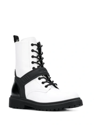 Shop Moncler Calypso Boots In White