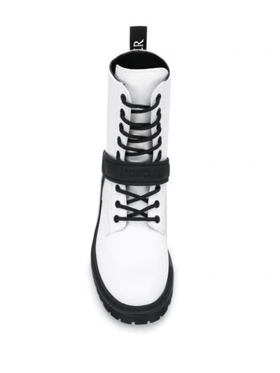 Shop Moncler Calypso Boots In White