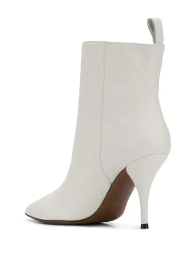 Shop L'autre Chose Pointed 90 Ankle Boots In White