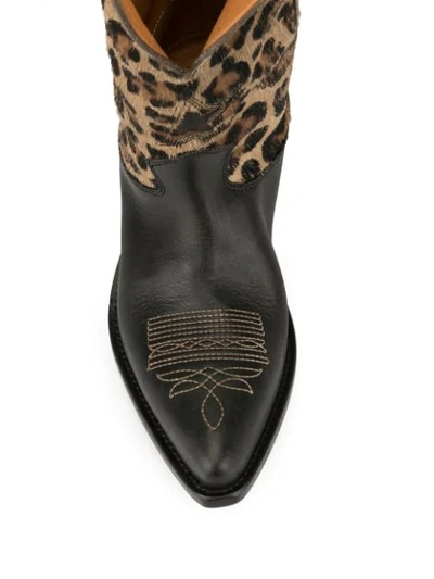 Shop Golden Goose Leopard-print Wish Star Boots In Brown