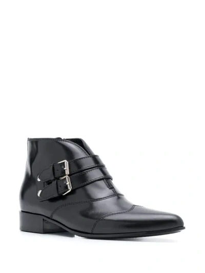 Shop Givenchy Serie Buckle Ankle Boots In Black