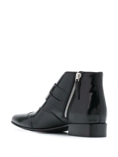 Shop Givenchy Serie Buckle Ankle Boots In Black