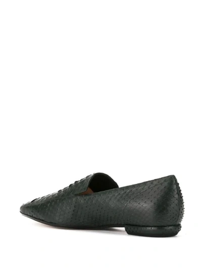 Shop Rodo Snakeskin-effect Loafers In Green