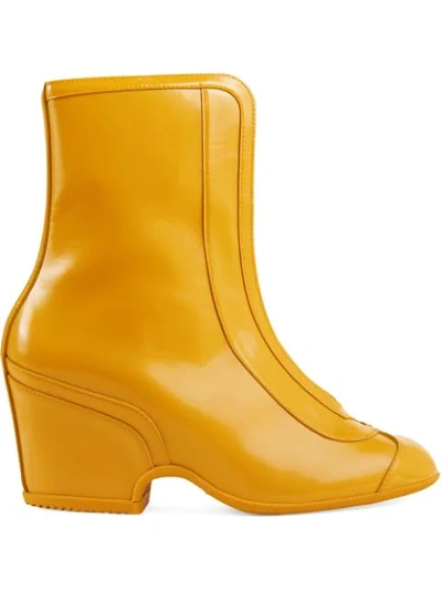 Shop Gucci Water-resistant Ankle Boots In Yellow