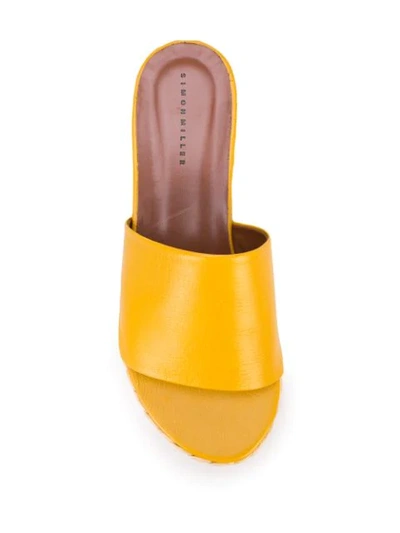 Shop Simon Miller Platform Espadrille Wedge Sandals In Yellow