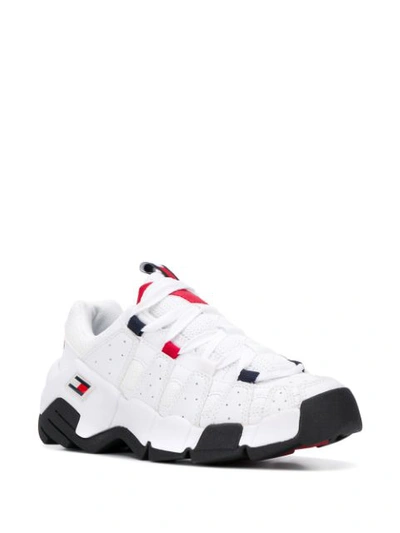 Shop Tommy Jeans Chunky Lace-up Sneakers In White