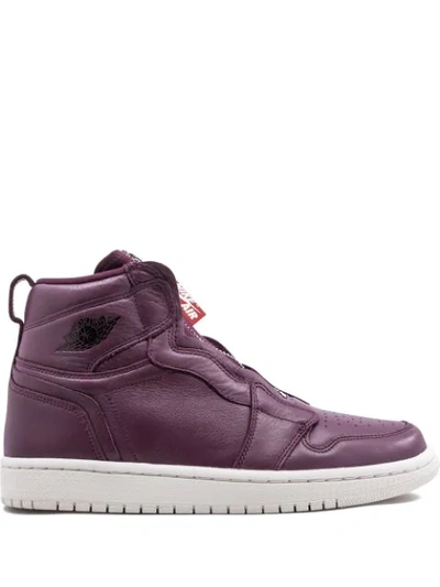 Shop Jordan Wmns Air  1 Hi Zip Prem Sneakers In Purple