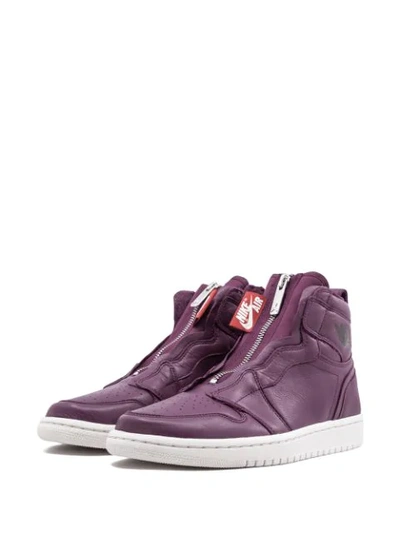 Shop Jordan Wmns Air  1 Hi Zip Prem Sneakers In Purple