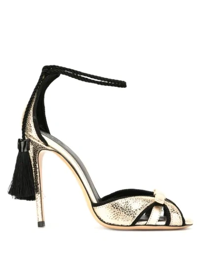 Shop Aleksander Siradekian Donna Tassel-detail Sandals In Gold