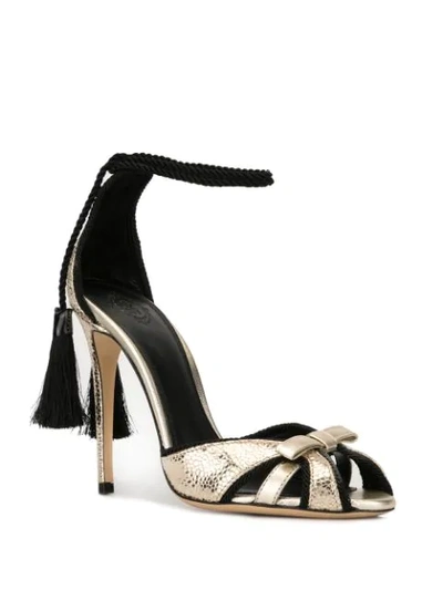 Shop Aleksander Siradekian Donna Tassel-detail Sandals In Gold