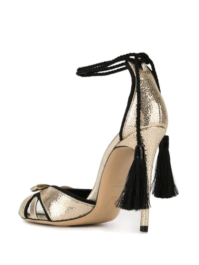 Shop Aleksander Siradekian Donna Tassel-detail Sandals In Gold
