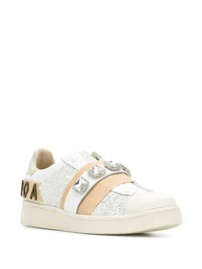 Shop Moa Master Of Arts Lace Detail Sneakers In White