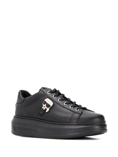 Shop Karl Lagerfeld Ikonik Low-top Sneakers In Black