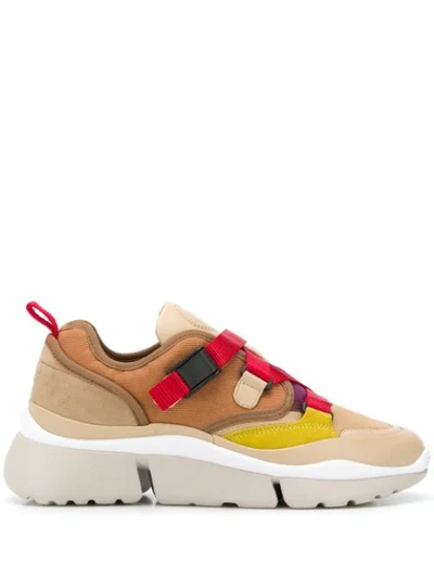Shop Chloé 'sonnie' Sneakers - Nude In Neutrals
