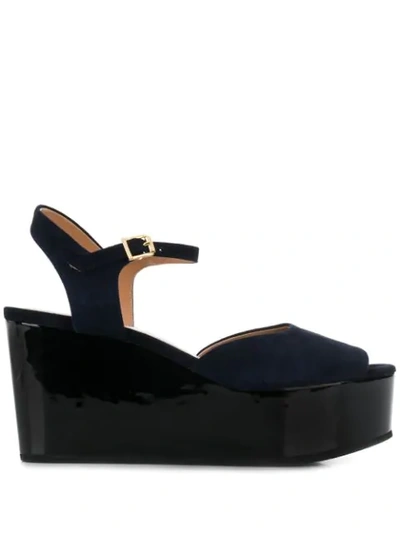 Shop Marni Platform Sandals In Blue