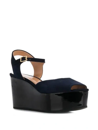 Shop Marni Platform Sandals In Blue