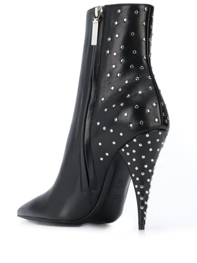 Shop Saint Laurent Kiki Studded Boots In Black