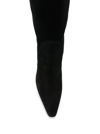 Shop Saint Laurent Knee-high Boots In Black