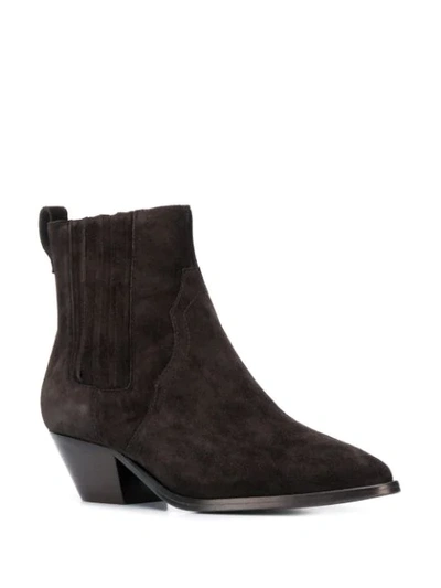 Shop Ash Future Panel-detailing Ankle Boots In Brown