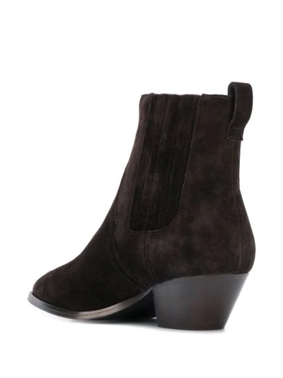 Shop Ash Future Panel-detailing Ankle Boots In Brown